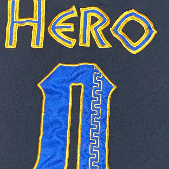 Walt Disney Hercules Hero Blue Baseball Jersey #0 Sz M - Picture 11 of 11